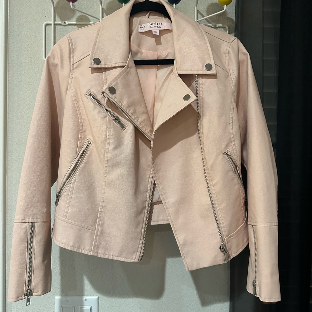 Pastels Pink Biker Jacket